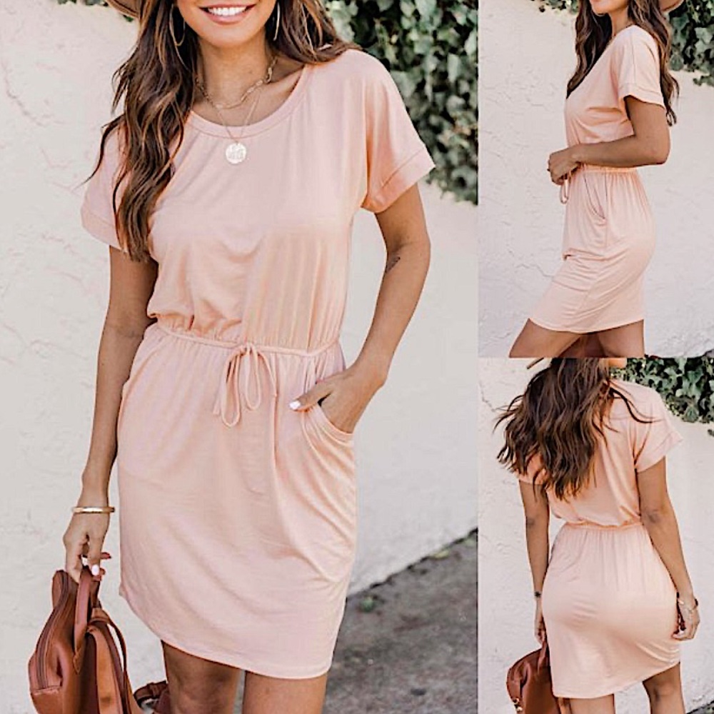 Casual Shirt Dress with Pockets!